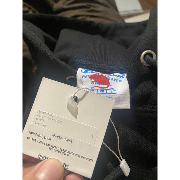 Stray Rats x Champion Toy Block Black Hoodie - Picture 4 of 5